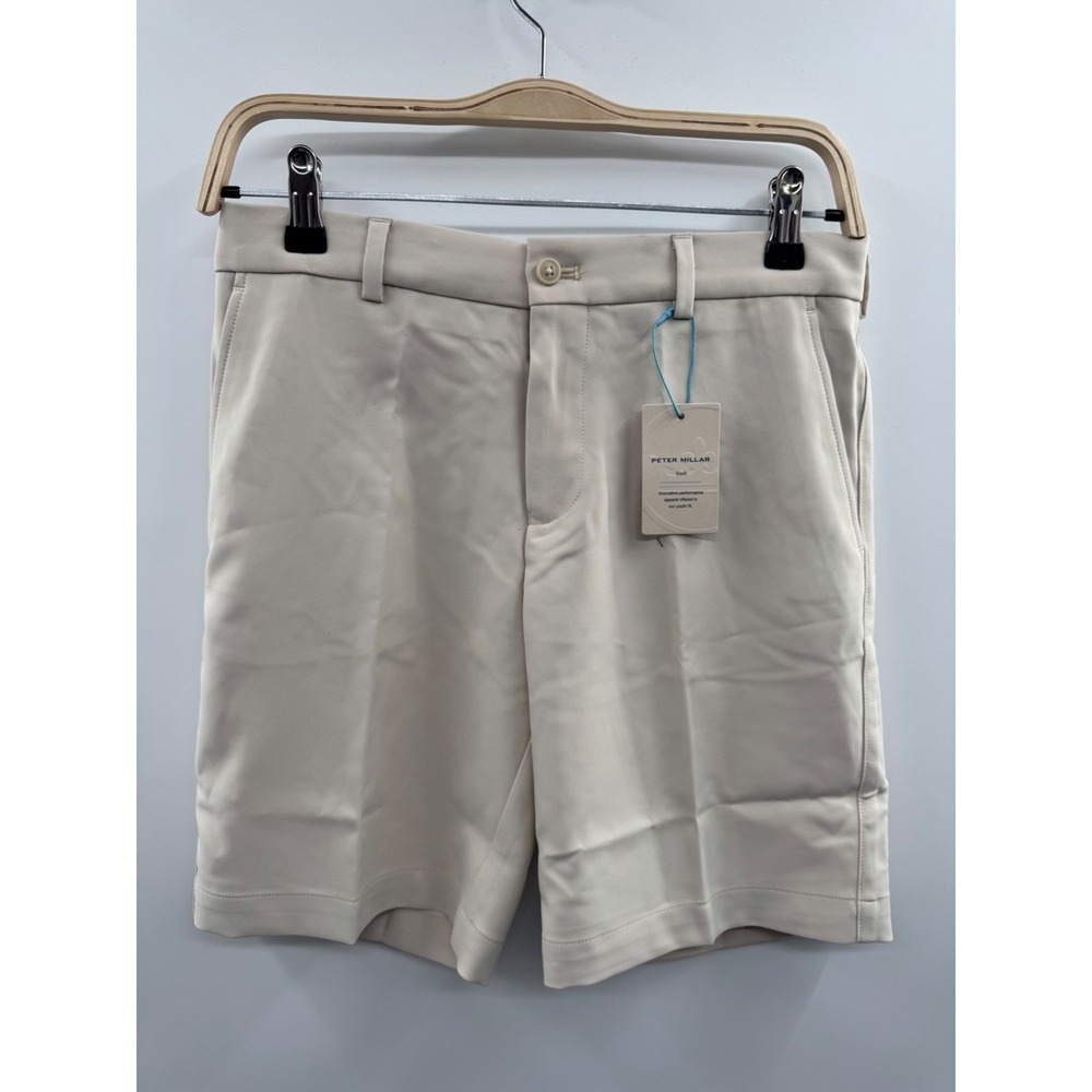 NWT Peter Millar Salem Golf Short Men's XL Beige Classic‎ Fit Sports Performance